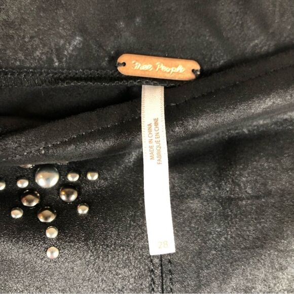 Free People Embellished Vegan Skinny Pant in Black Size 28 - Picture 3 of 7